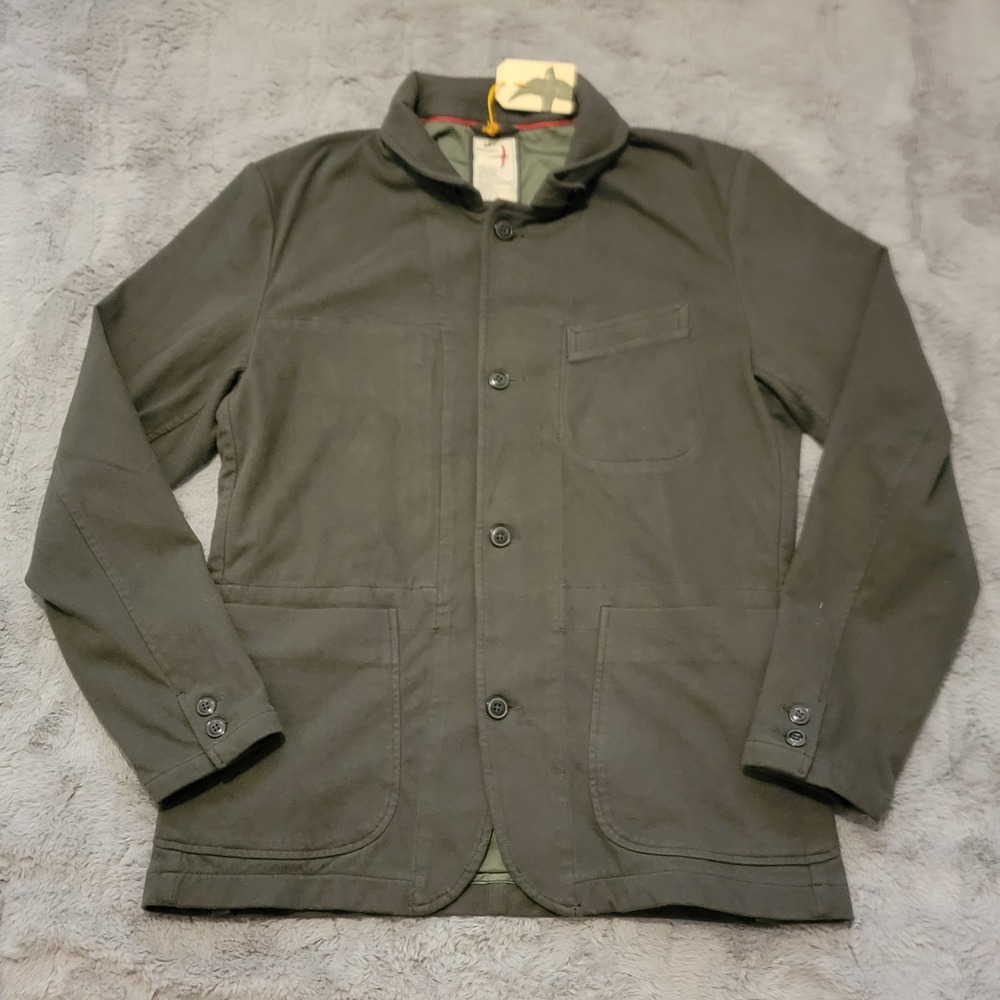 Relwen Moleskin Trap Blazer Mens Medium Muted Green Wool Sport Coat Huckberry